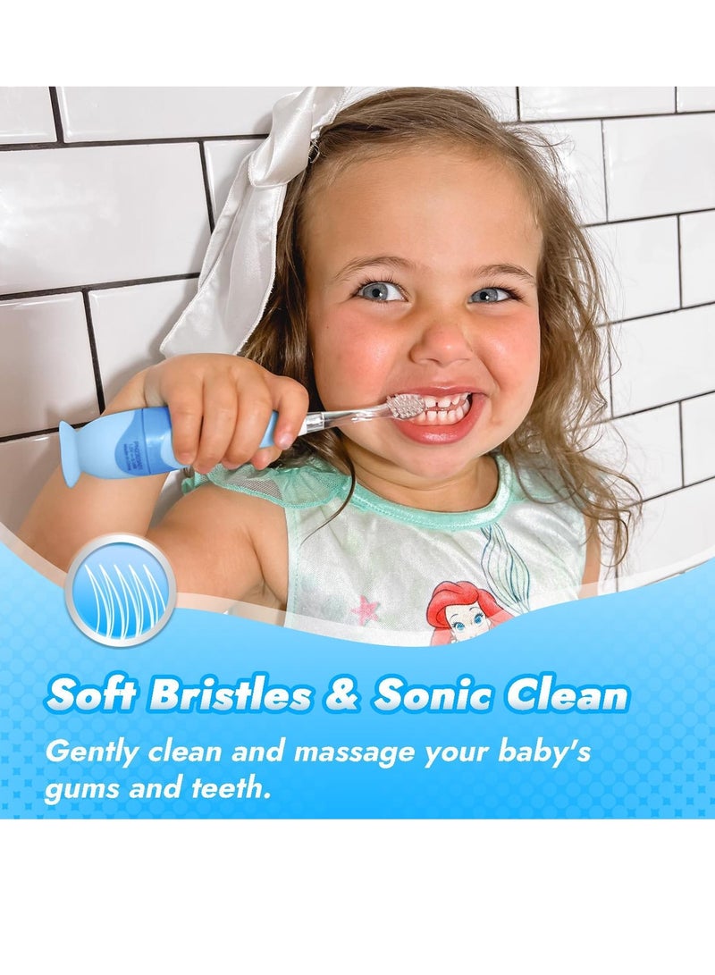 Papablic Papablic Toddler Sonic Electric Toothbrush for Ages 1-3 Years, Baby Electric Toothbrush with Cute Penguin Cover and Smart LED Timer, 2 Brush Heads (Pippin) - Image 3