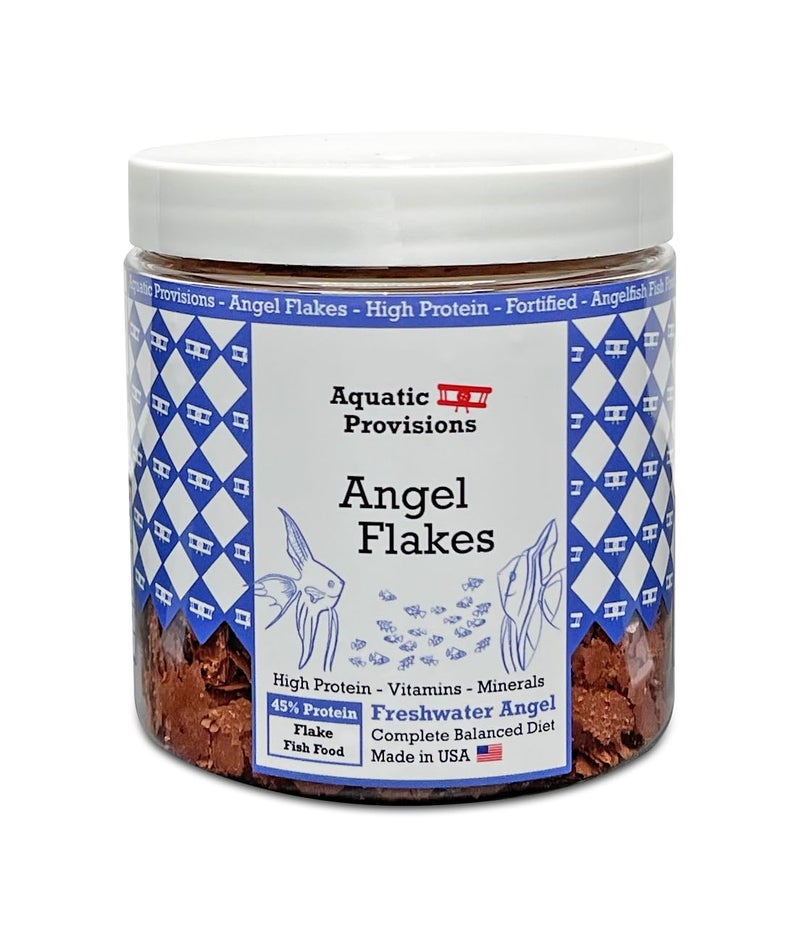 Aquatic Provisions Angel Flakes Fish Food 1 oz, for Freshwater Angelfish - Image 1