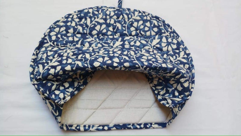 Malan Bai Mandala Tea Cozy Cover White Hand Block Winter Tea Cozy Cotton Tea Kettle Warmer Pot Cover Hot Coffee Cover Handamde Kitchen Décor Brand: Malan Bai (Pattern 44) - Image 5