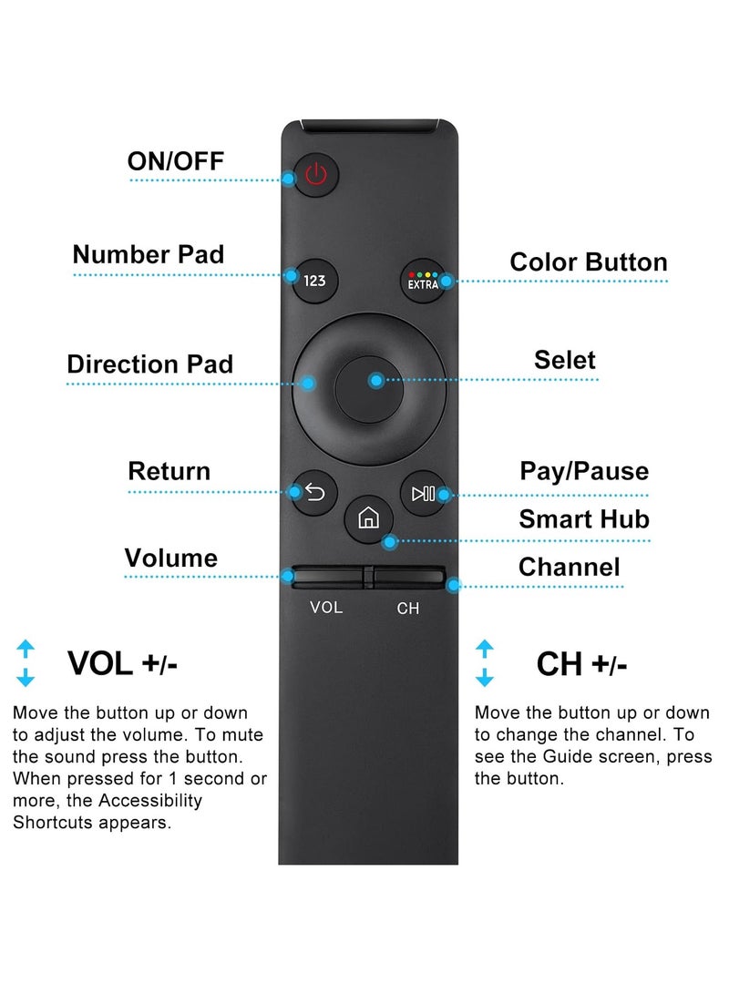 Universal Remote Control for Samsung Smart TVs - Compatible Replacement for LED, LCD, Curved, and 3D HDTVs - Image 5