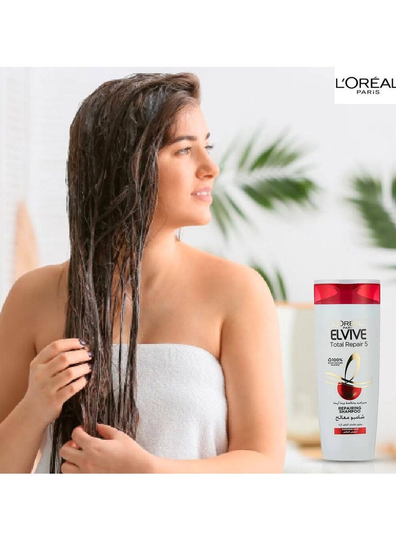 L'OREAL PARIS Loreal  Elvive Total Repair 5 Repairing Shampoo 600ML - Image 3