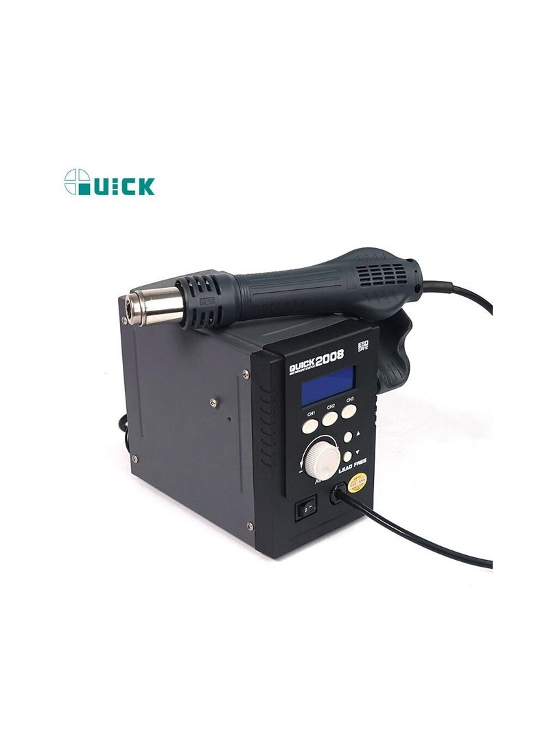 QUICK - QUICK 2008 ESD Digital Display Heat Gun Welding Rework Soldering Station For IPhone Mainboard BGA Maintenance - Image 1