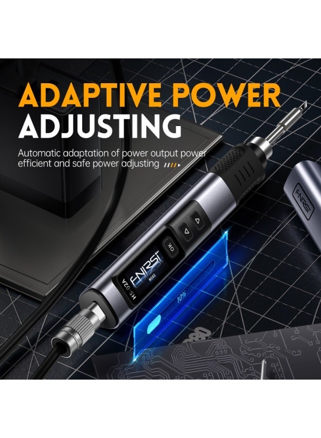 FNIRSI HS-02 intelligent soldering iron 100W portable thermostatic soldering station soldering pen home maintenance welding - Image 4