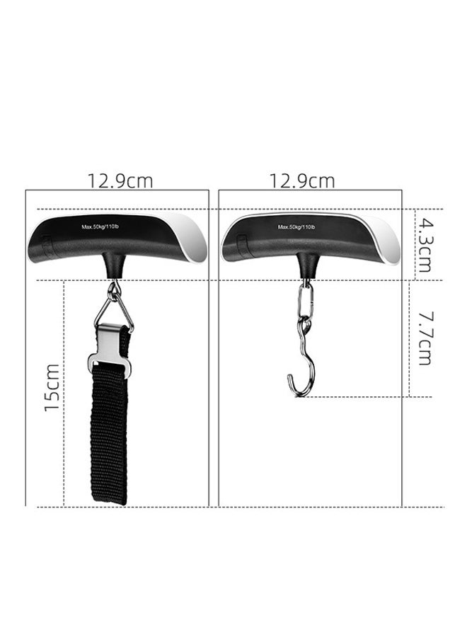 Portable Digital Luggage Scale, 50 kg Capacity, Backlit Display, Battery Operated, Built-in Travel Weight Checker, Easy to Read - Image 5