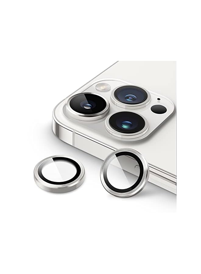 Jetech Camera Lens Protector For Iphone 14 Pro 6.1-Inch And Iphone 14 Pro Max 6.7-Inch, 9H Tempered Glass Metal Individual Ring Cover, Hd Clear, 3-Pack (Silver) - Image 2