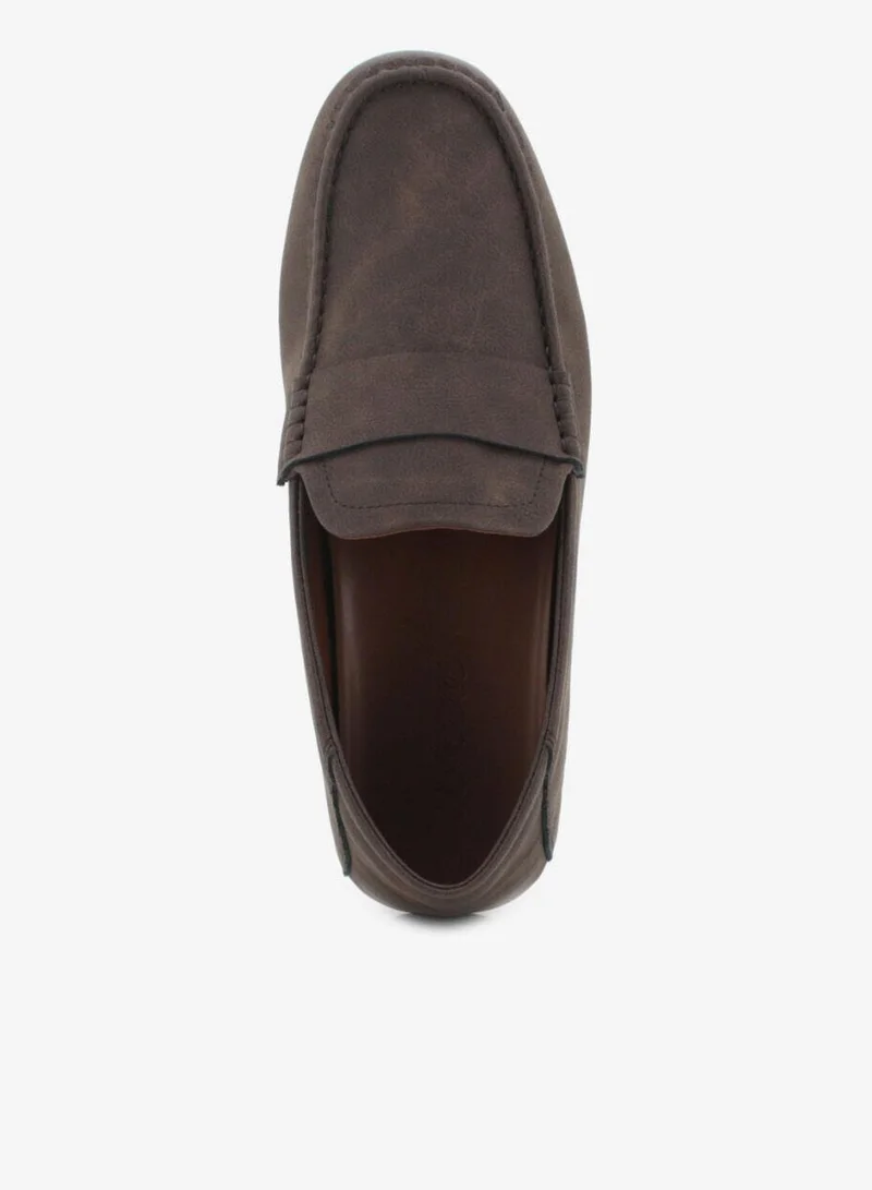 Bata Brown Classic Suede Penny Loafers for Men | Best Price UAE