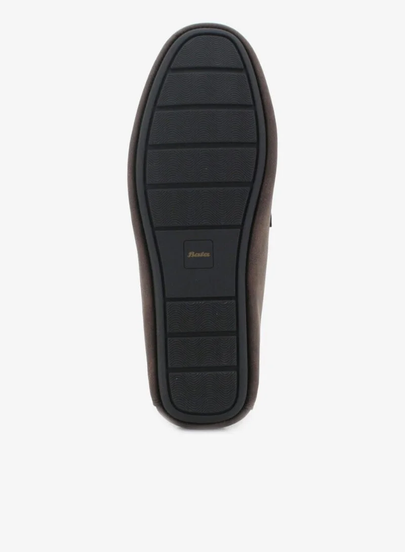Bata Brown Classic Suede Penny Loafers for Men | Best Price UAE