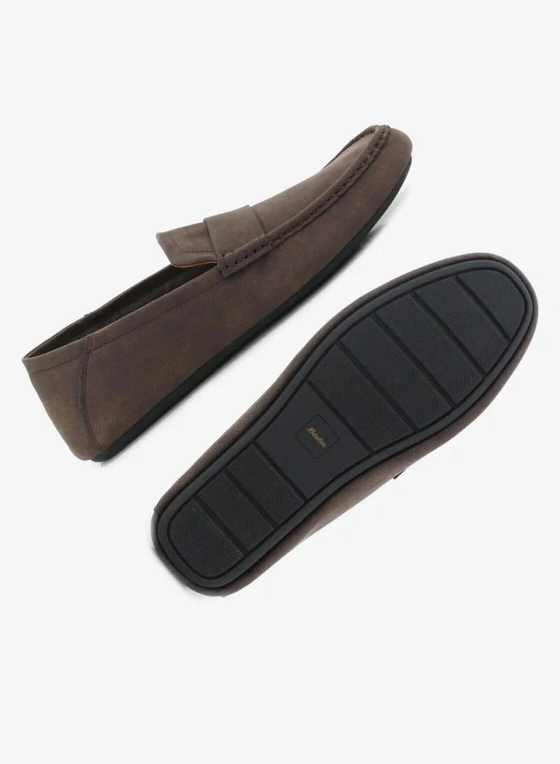 Bata Brown Classic Suede Penny Loafers for Men | Best Price UAE