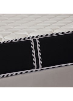 DANUBE HOME Isleep Bonnel Spring Mattress With 1 Pillow Free Medium Firm Feel Spine Balance For Pressure Relief Twin L200xW120 cm Thickness 21 cm Cream/Black  - Image 2