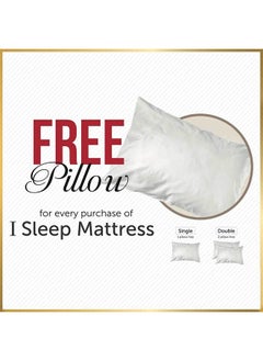 DANUBE HOME Isleep Bonnel Spring Mattress With 1 Pillow Free Medium Firm Feel Spine Balance For Pressure Relief Twin L200xW120 cm Thickness 21 cm Cream/Black  - Image 4