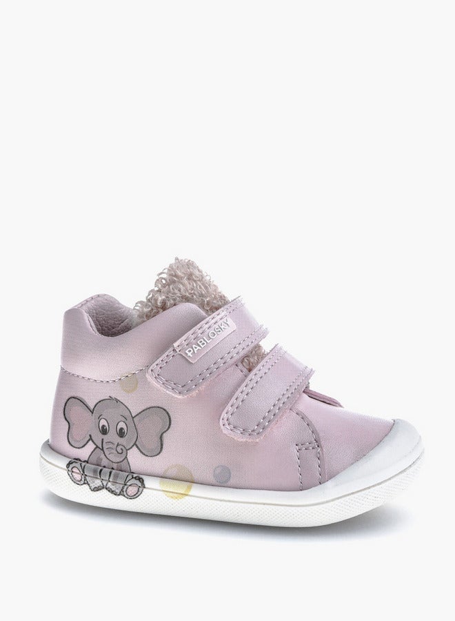 Pablosky Girls' High Top Sneakers with Hook and Loop Closure - Image 1