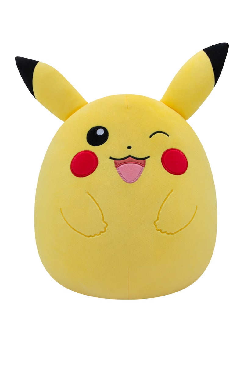 Pokemon Squishmallow Winking Pikachu 14-Inches | Soft Toy | Collectible Plush Toy | Gift for Kids and Adults - Image 1