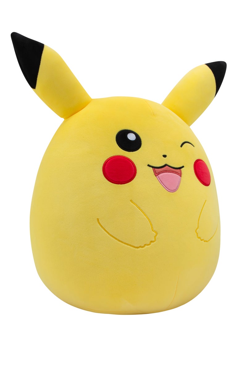 Pokemon Squishmallow Winking Pikachu 14-Inches | Soft Toy | Collectible Plush Toy | Gift for Kids and Adults - Image 2