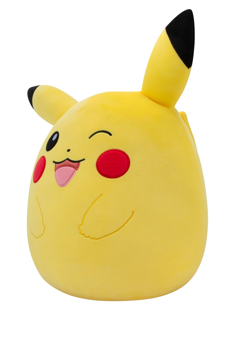 Pokemon Squishmallow Winking Pikachu 14-Inches | Soft Toy | Collectible Plush Toy | Gift for Kids and Adults - Image 3