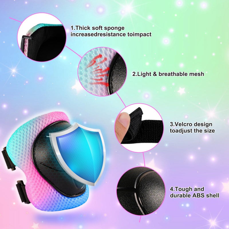 Banzk Kids Bike Helmet for 3-5-8-14+ Age Girls and Boys, Kids Helmet with Knee Pads Elbow Pads Wrist Guards,Ventilation Multi-Sport Scooter Roller Skate Rollerblading Skateboarding Climbing Cycling - Image 4