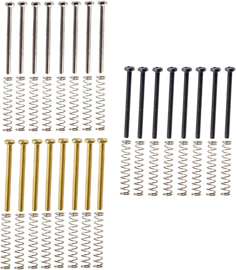 klarako 1 Pack Guitar Humbucker Dual Coil Pickup Frame Ring Mounting Screws Adjust Height Musical Instrument Parts  Silver - Image 4