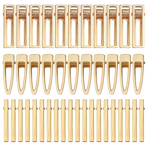 Bskifnn 60PCS Hair Clips for Silicone Resin Molds, DIY Hair Bow Clips Pearl Hairpin Hair Accessories for Girls and Women (Golden) - Image 1