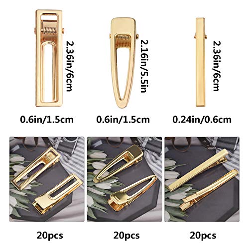Bskifnn 60PCS Hair Clips for Silicone Resin Molds, DIY Hair Bow Clips Pearl Hairpin Hair Accessories for Girls and Women (Golden) - Image 2