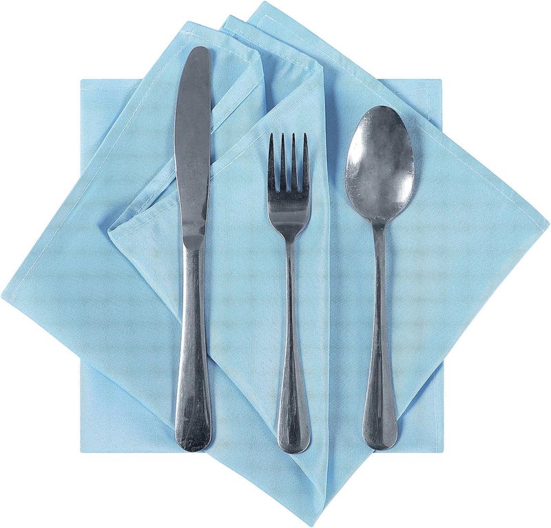 Cupuamon Cloth Napkins 20x20 inch Washable Polyester Dinner Napkins Soft Table Napkins for Wedding Party Dining Banquet(Blue Mist,25PCS) - Image 4