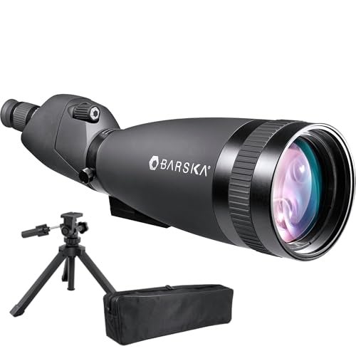 Barska Gladiator 30-90x100 Waterproof Straight Spotting Scope – Includes Tripod & Case – Ideal for Birdwatching, Target Shooting, Hunting & Outdoor Use - Image 1