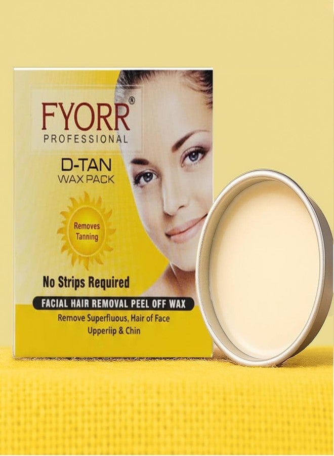 FYORR Non-Sticky Smooth D-Tan Katori Peel-Off Wax 80g | For Face, Forehead, Upper Lip, Eyebrow, Chin, Underarms, Arms, Thighs, Legs & Bikini Line | Tan Removal Wax with Spatula - Image 1