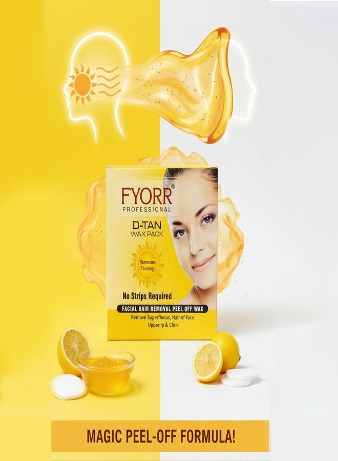 FYORR Non-Sticky Smooth D-Tan Katori Peel-Off Wax 80g | For Face, Forehead, Upper Lip, Eyebrow, Chin, Underarms, Arms, Thighs, Legs & Bikini Line | Tan Removal Wax with Spatula - Image 3