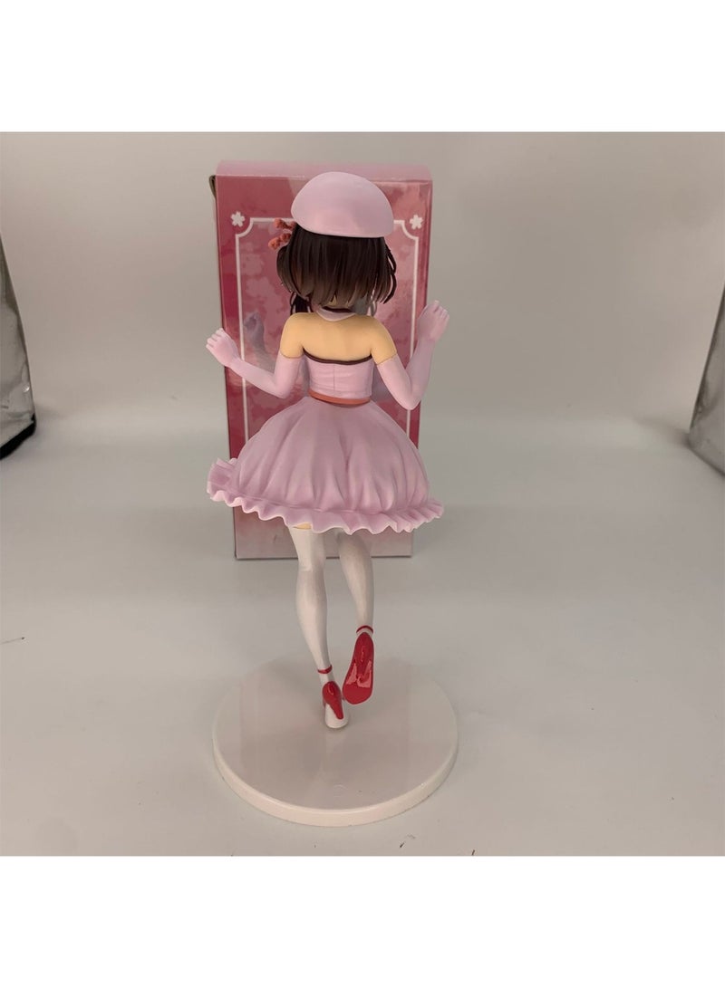 How To Raise An Anime Passerby Heroine Sakura Dress Kato Megumi Hand-Made Ornaments Beautiful Girl Sakura Dress Kato Megumi Anime Model 22Cm  - Image 3