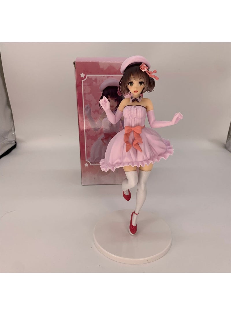 How To Raise An Anime Passerby Heroine Sakura Dress Kato Megumi Hand-Made Ornaments Beautiful Girl Sakura Dress Kato Megumi Anime Model 22Cm  - Image 2
