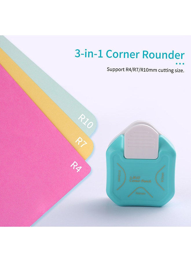 Kw-trio 3-in-1 Corner Rounder Punch R4/R7/R10mm Round Corner Trimmer Cutter for Card Photo Paper Laminating Pouches  - Image 3