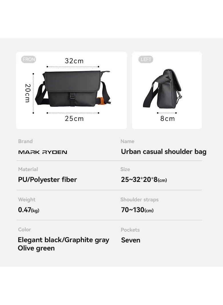 MARK RYDEN - MARK RYDEN 609 LIGHT WEIGHT LARGE CAPACITY WATERPROOF CROSSBODY BAG - Image 1