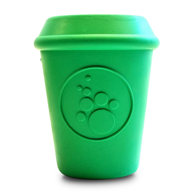 SodaPup Coffee Cup Durable Dog Treat Dispenser Chew Toy Made in USA from NonToxic Pet Safe Food Safe Natural Rubber Material for Mental Stimulation Problem Chewing Calming Nerves More - Image 2