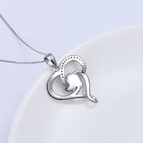 Ladytree S925 Sterling Silver Puppy Dog Cat Pet Paw Print Love Heart Pendant Necklace 18" - Image 5