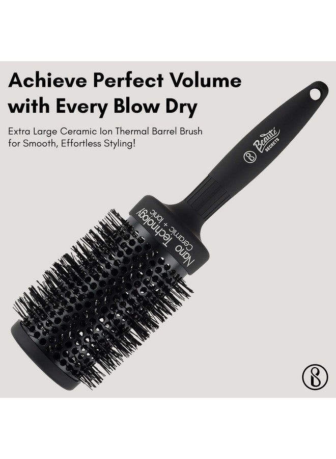 Beaute Secrets Beauté Secrets Round Brush for Blow Drying - Extra Large Ceramic Ion Thermal Barrel Brush for Precise Styling and Maximum Volume - Lightweight Round Hair Brush for Smooth, Manageable Hair, 53 mm (2 Inch) - Image 2