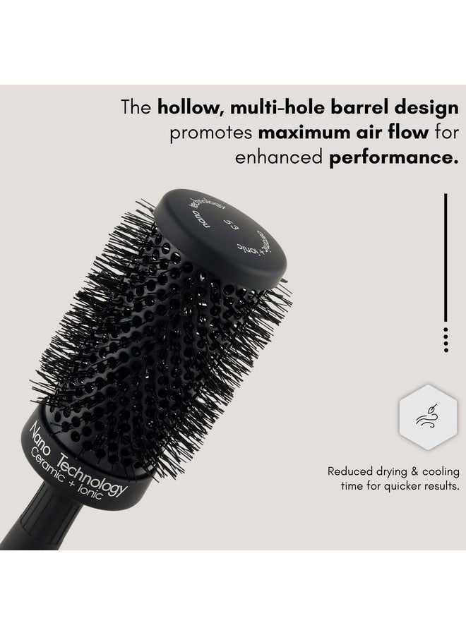 Beaute Secrets Beauté Secrets Round Brush for Blow Drying - Extra Large Ceramic Ion Thermal Barrel Brush for Precise Styling and Maximum Volume - Lightweight Round Hair Brush for Smooth, Manageable Hair, 53 mm (2 Inch) - Image 3