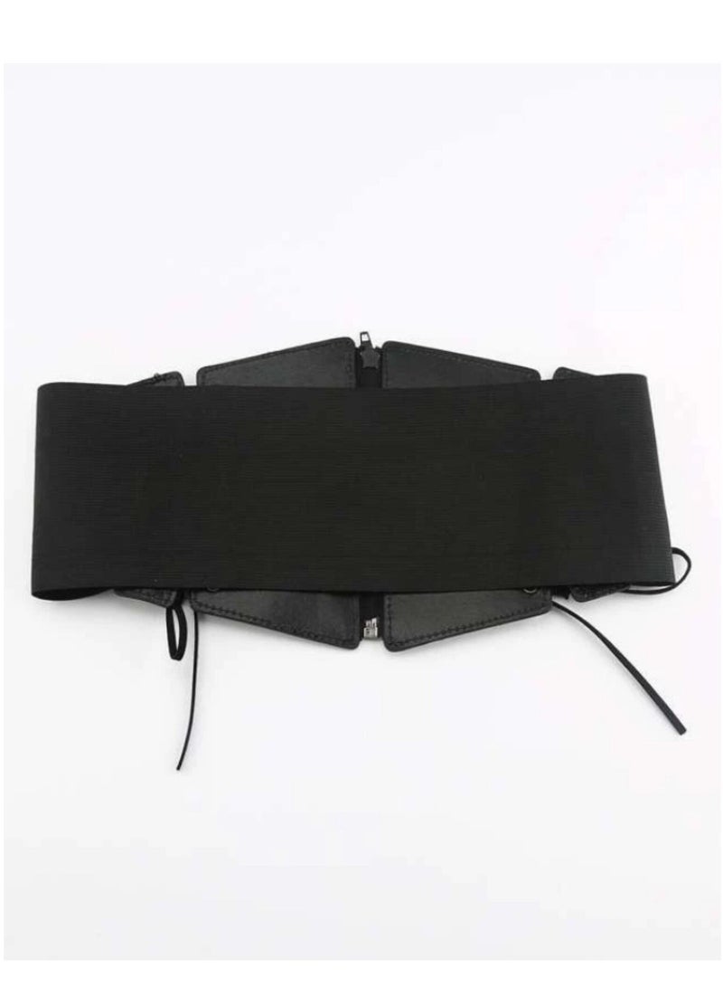 أف ستايل  حزام خصر عريض بسحاب ورباط من الجوانب - Image 3