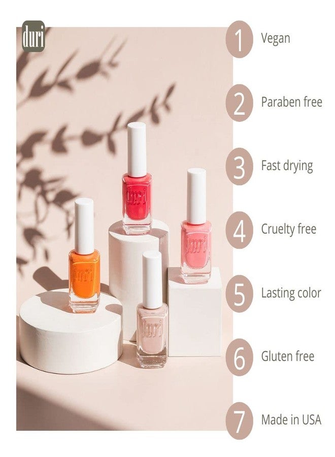 duri Nail Polish, 717 In The Mood For Love, Creamy Pastel Pink, Full Coverage, Fast Drying, 0.45 Fl Oz - Image 2
