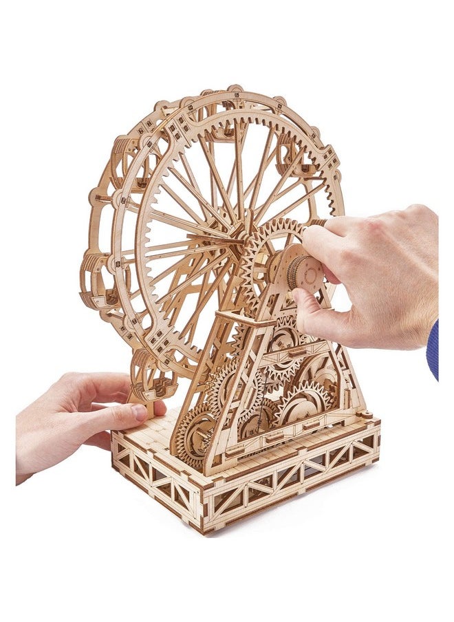 Wood Trick - Wood Trick Ferris Wheel Rotating Mechanical Model - 3D Wooden Puzzles for Adults and Kids to Build - Engineering DIY Wooden Models for Adults to Build - Image 1