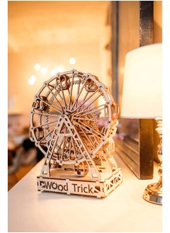 Wood Trick Wood Trick Ferris Wheel Rotating Mechanical Model - 3D Wooden Puzzles for Adults and Kids to Build - Engineering DIY Wooden Models for Adults to Build  - Image 2