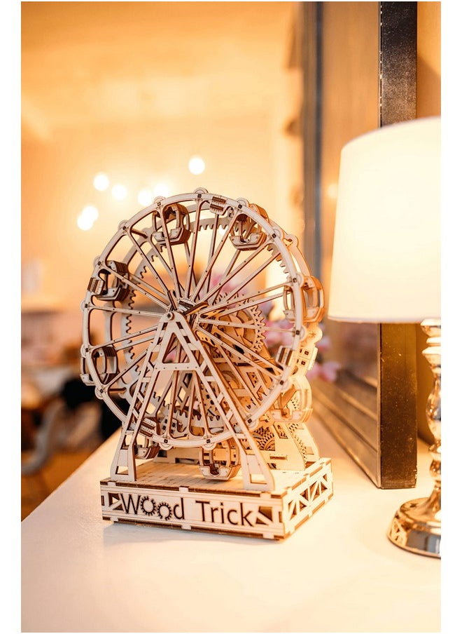 Wood Trick - Wood Trick Ferris Wheel Rotating Mechanical Model - 3D Wooden Puzzles for Adults and Kids to Build - Engineering DIY Wooden Models for Adults to Build - Image 1