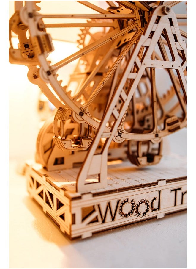 Wood Trick - Wood Trick Ferris Wheel Rotating Mechanical Model - 3D Wooden Puzzles for Adults and Kids to Build - Engineering DIY Wooden Models for Adults to Build - Image 1