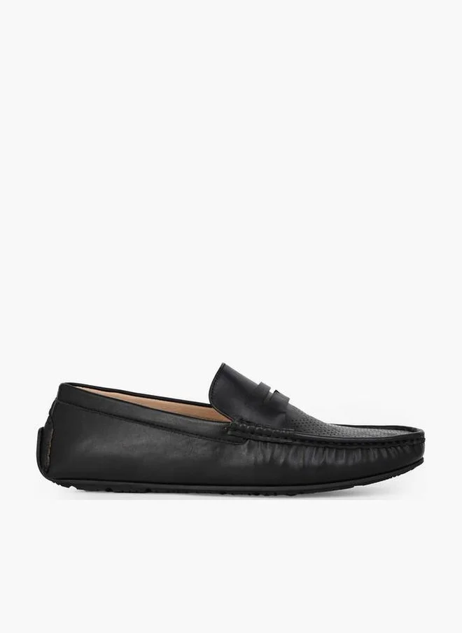 Men Perforated Design Loafers