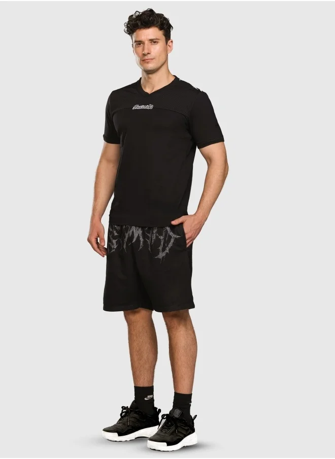 Musclemind Men's Printed Denim Cotton Shorts with Super Soft Stretchable Fabric, Long-Lasting Colour, Shape Retention, Lightweight, Breathable, for All Day Comfort