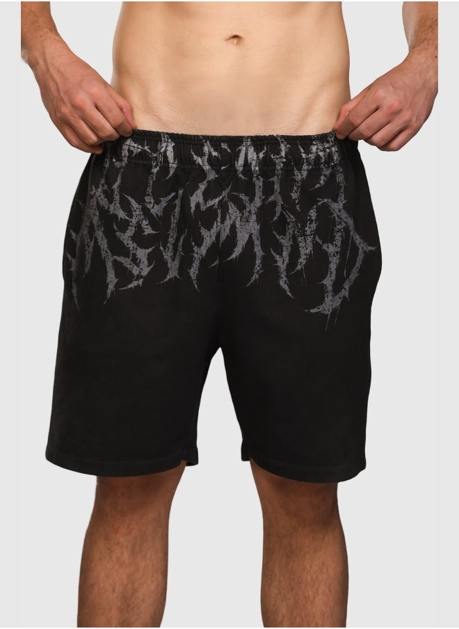 Musclemind Men's Printed Denim Cotton Shorts with Super Soft Stretchable Fabric, Long-Lasting Colour, Shape Retention, Lightweight, Breathable, for All Day Comfort  - Image 3