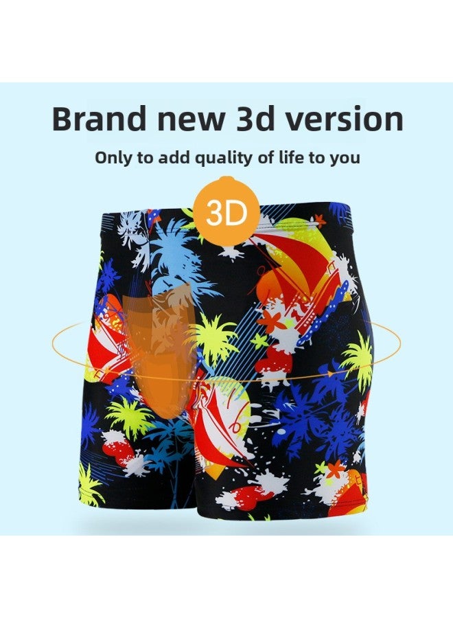 Loquat 2024 Swimming Trunks Large Size Boxer Anti-embarrassment Swimming Trunks Men's Fashion Digital Printing Swimming Pool Hot Spring Swimming Trunks-Color:# No. 1 Color- - Image 4
