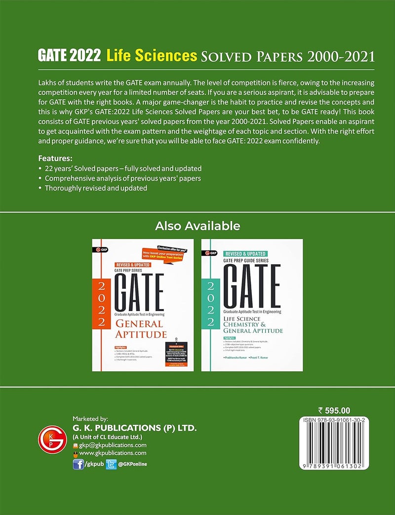 GATE 2022 Life sciences - Solved Papers 2000-2021 by Dr. Prabhanshu Kumar, Er. Preeti T. Kumar  - Image 3