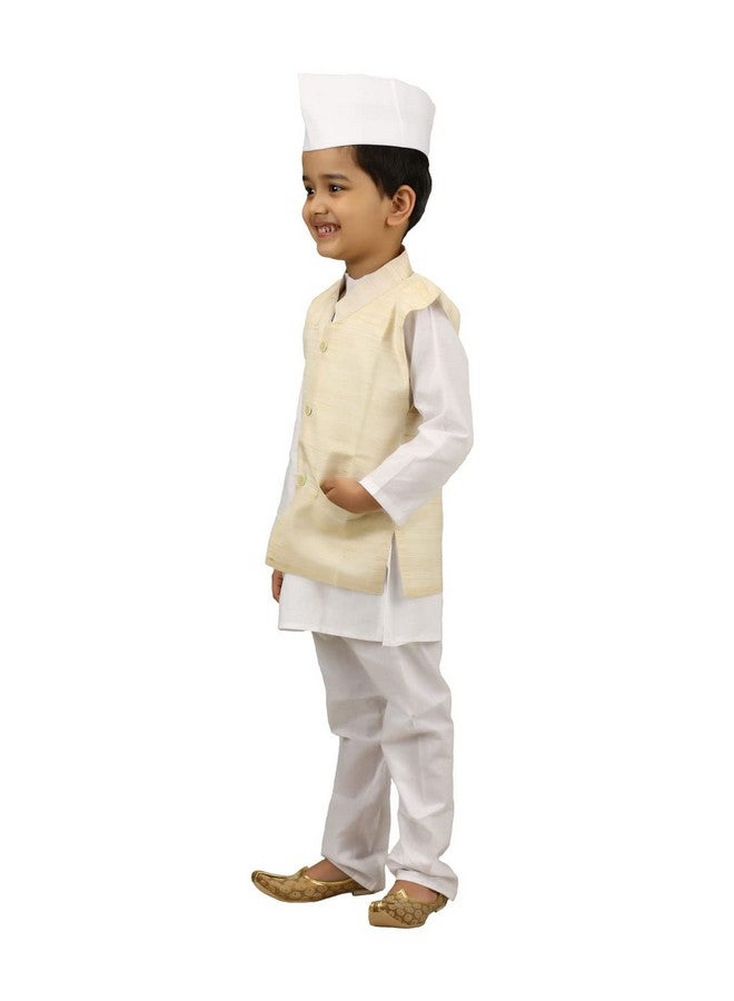 بوك ماي كوستيوم BookMyCostume زي تنكري لرئيس الوزراء جواهر لال نهرو بانديتجي من عمر 6 إلى 7 سنوات - Image 4