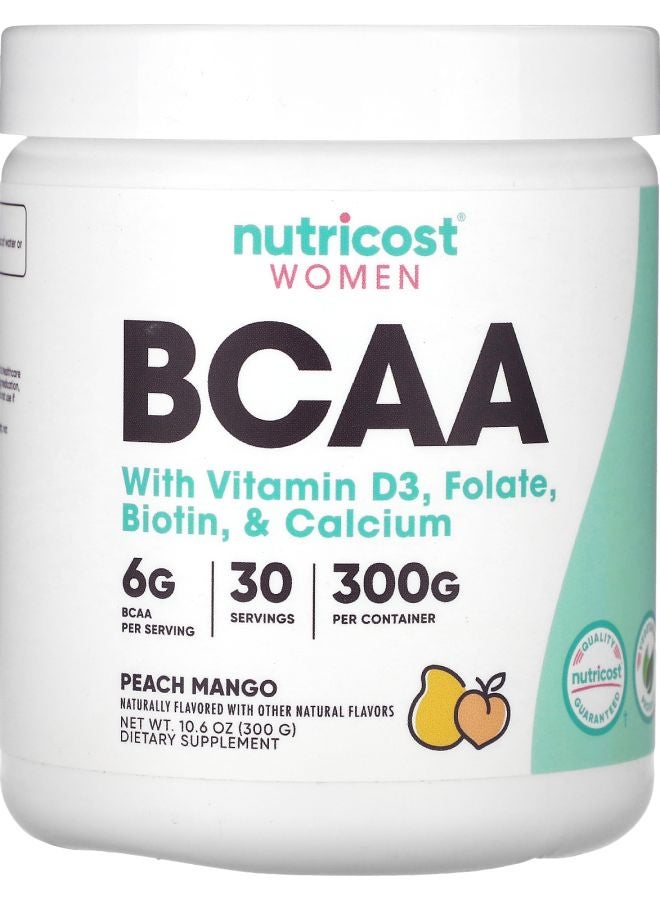 Nutricost Women BCAA Peach Mango 10.6 oz (300 g)