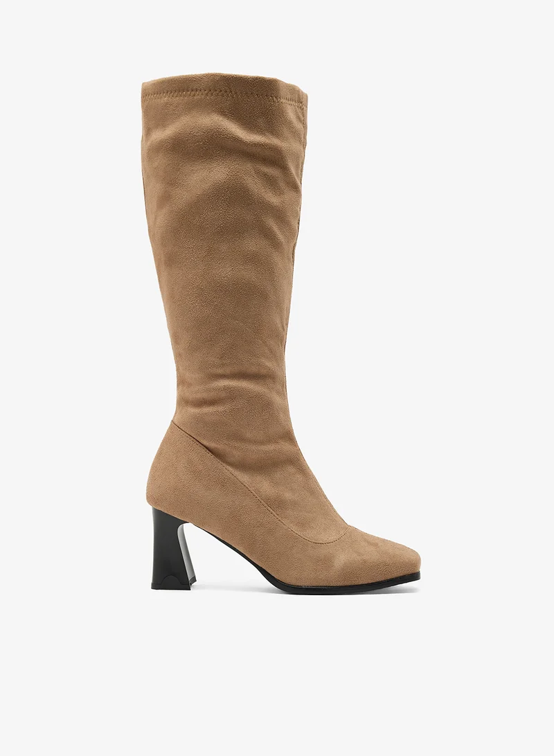 ELLA Block Heel Knee Boots