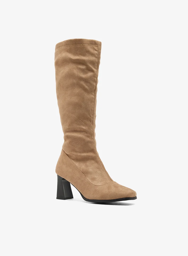 ELLA Block Heel Knee Boots