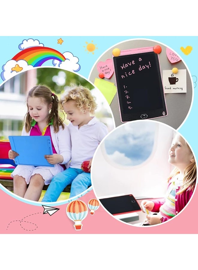 Tinlade 4 Pieces 10 Inch LCD Writing Tablet Doodle Board Electronic Toy Colorful Screen Doodle Drawing Pad for Kids Erasable Reusable Drawing Tablets Educational Learning Toy for Boys Girls (Black Frame)  - Image 1